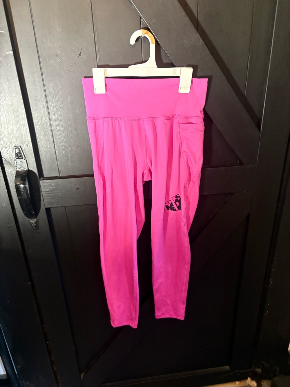 adidas Hot Pink Athletic Leggings with Side Pocket